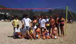 Teilnehmer Malloca 1998 am Strand